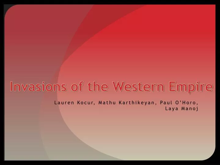 invasions of the western empire