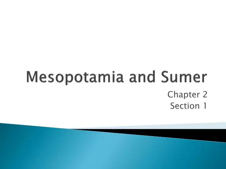 mesopotamia and sumer