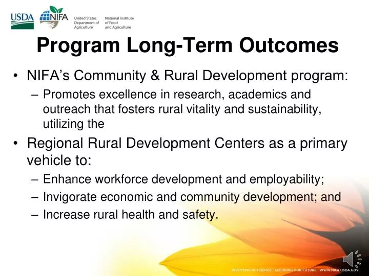 program long term outcomes