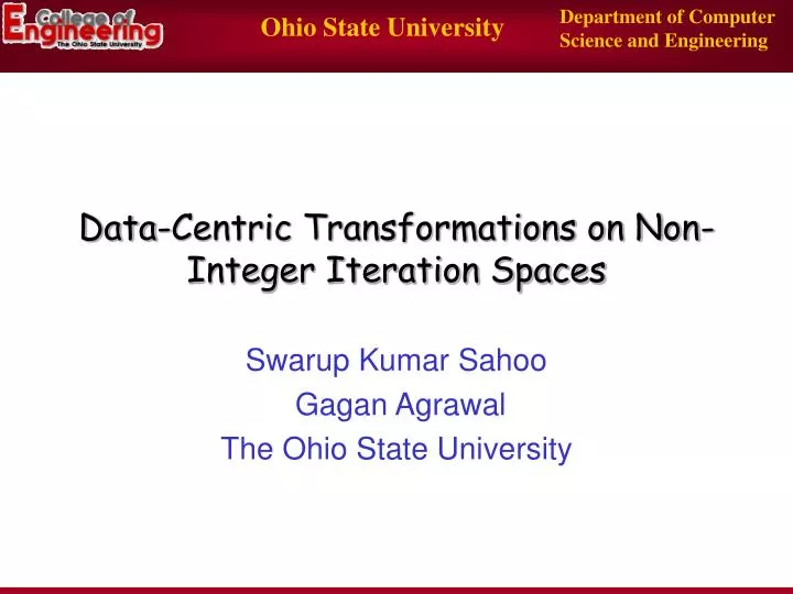 data centric transformations on non integer iteration spaces