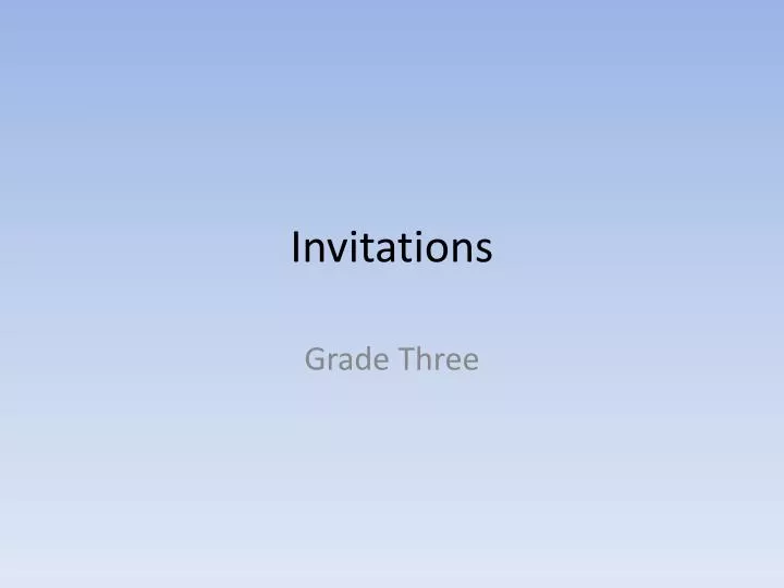 invitations