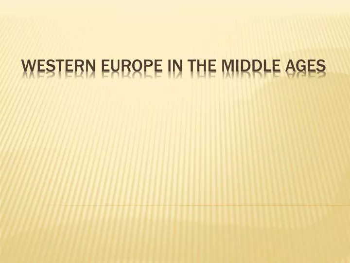 western europe in the middle ages