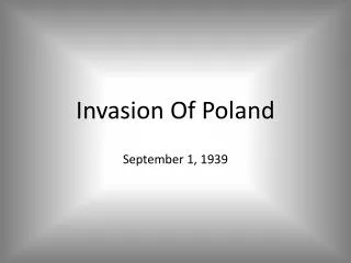 invasion of poland