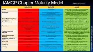 IAMCP Chapter Maturity Model October 2010 release