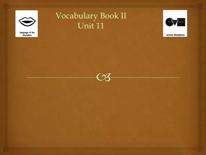 vocabulary book ii unit 11