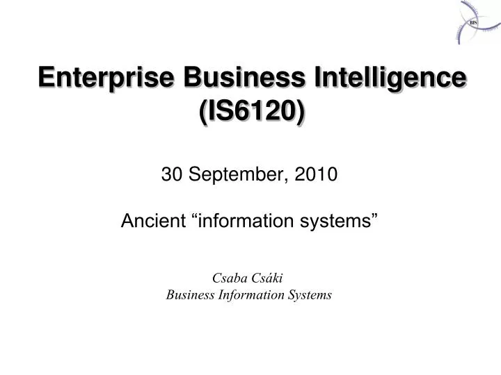 enterprise business intelligence is6 120