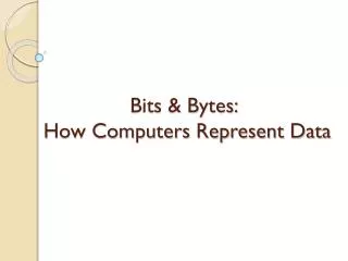 Bits &amp; Bytes: How Computers Represent Data