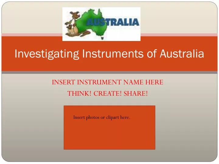 investigating instruments of australia