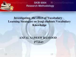 SKBI 6004 Research Methodology