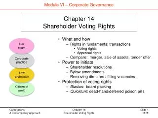 Chapter 14 Shareholder Voting Rights