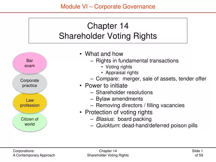 chapter 14 shareholder voting rights