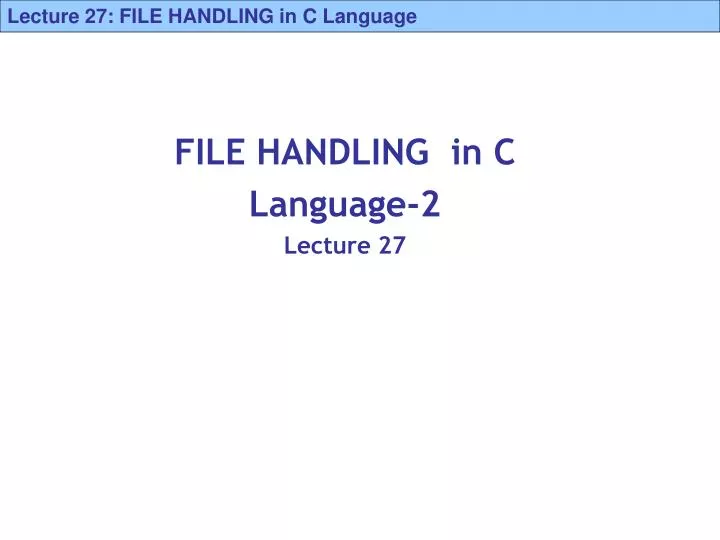 file handling in c language 2 lecture 27