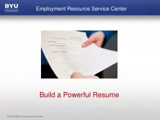 Employment Resource Service Center