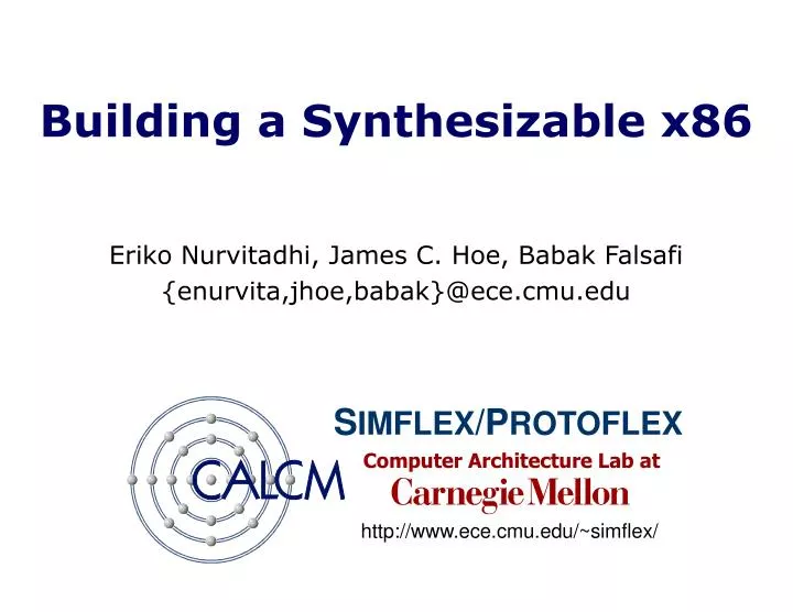 building a synthesizable x86