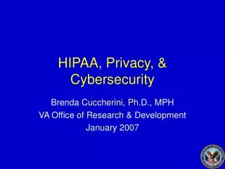 HIPAA, Privacy, &amp; Cybersecurity