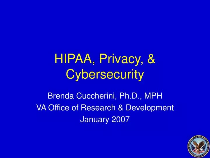 hipaa privacy cybersecurity