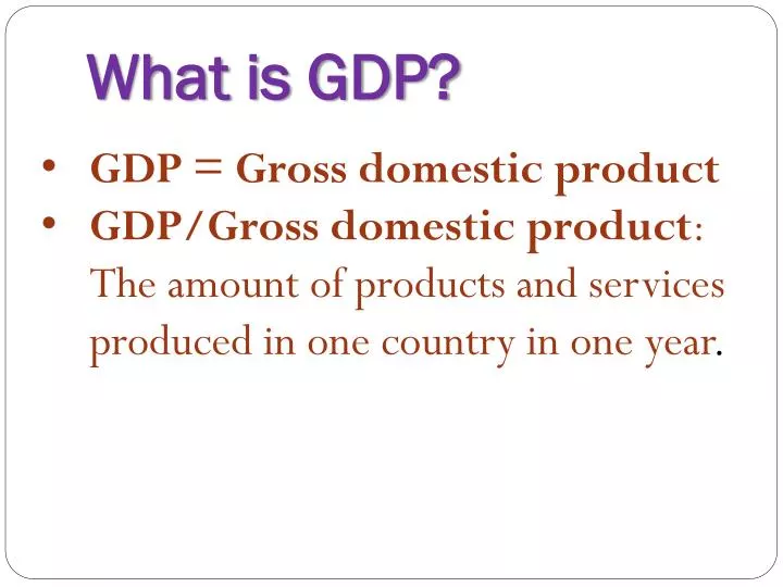 what is gdp