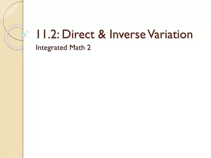 11 2 direct inverse variation
