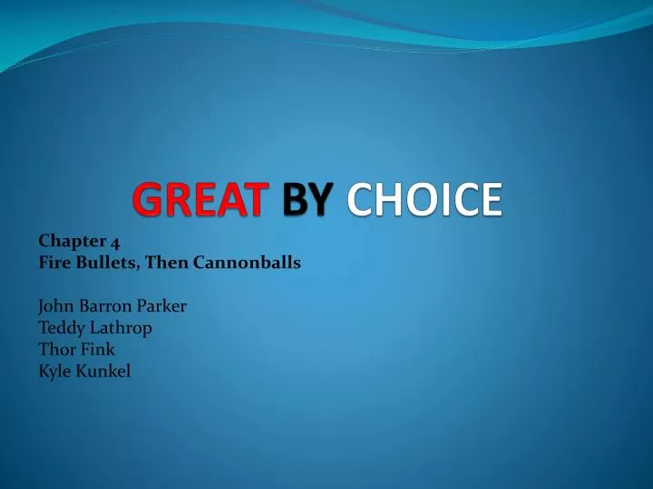 great by choice