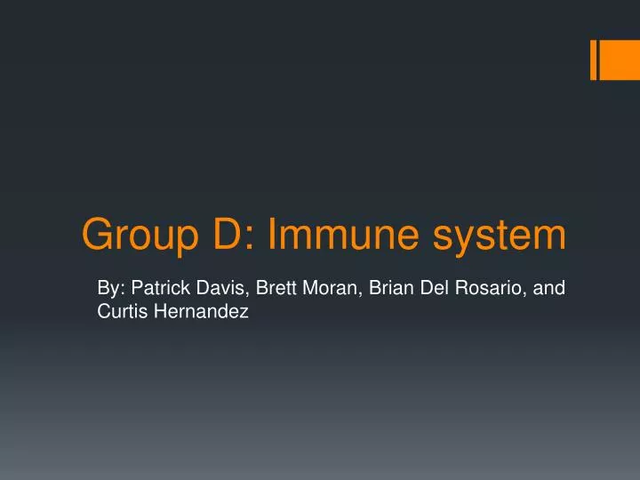 group d immune system