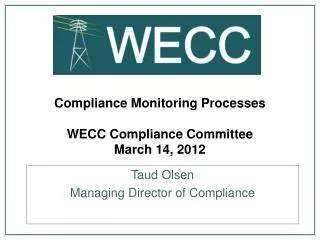 Compliance Monitoring Processes WECC Compliance Committee March 14, 2012