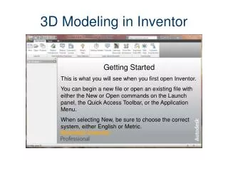3d modeling in inventor