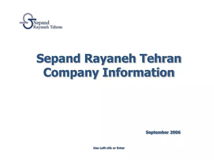 sepand rayaneh tehran company information september 2006 use left clik or enter