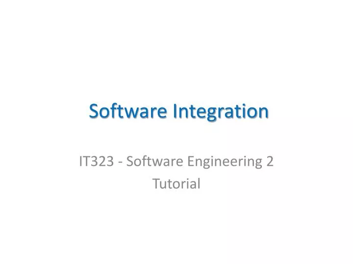 software integration