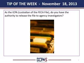 TIP OF THE WEEK - November 18, 2013