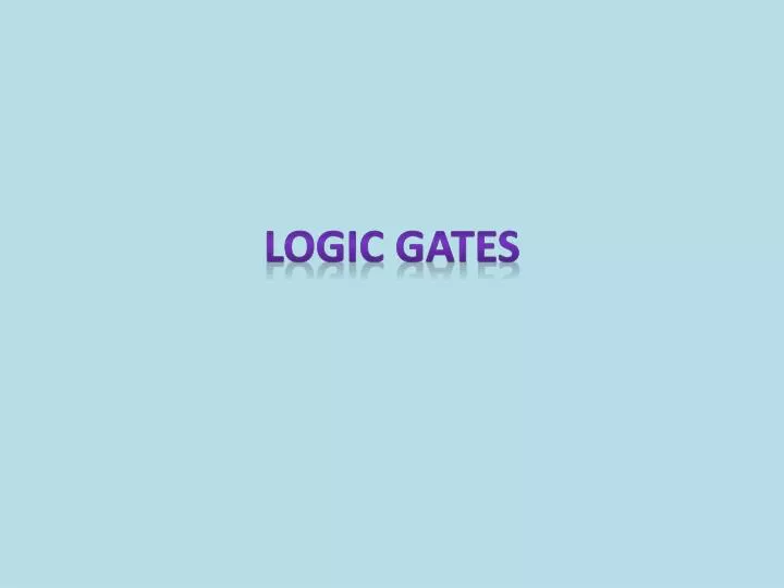 logic gates