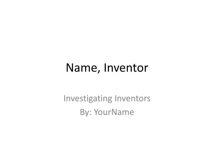 name inventor