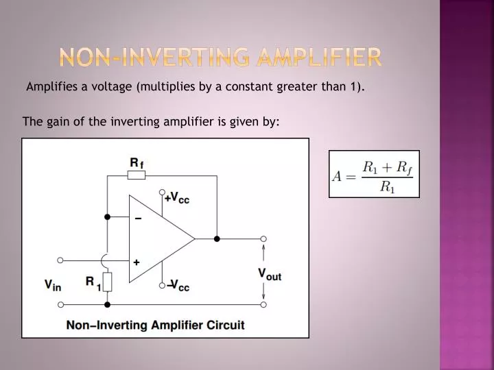 non inverting amplifier