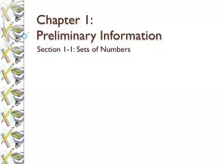 Chapter 1: Preliminary Information