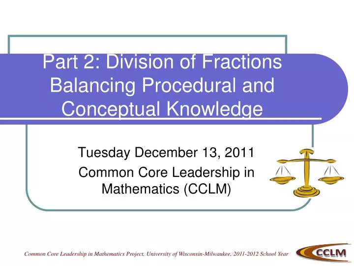 part 2 division of fractions balancing procedural and conceptual knowledge