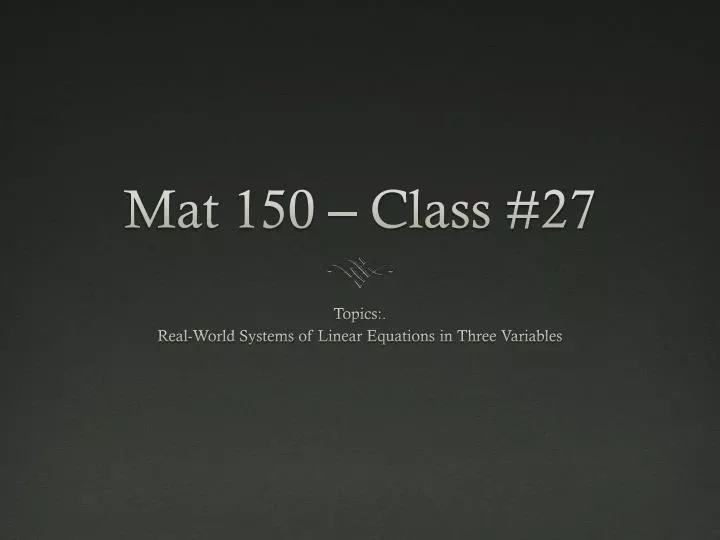 mat 150 class 27