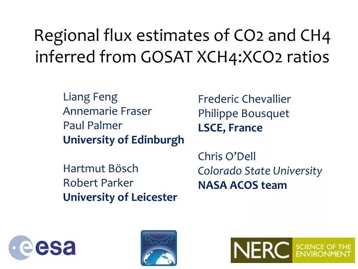 regional flux e stimates of co2 and ch4 inferred from gosat xch4 xco2 ratios
