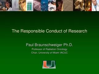 The Responsible Conduct of Research