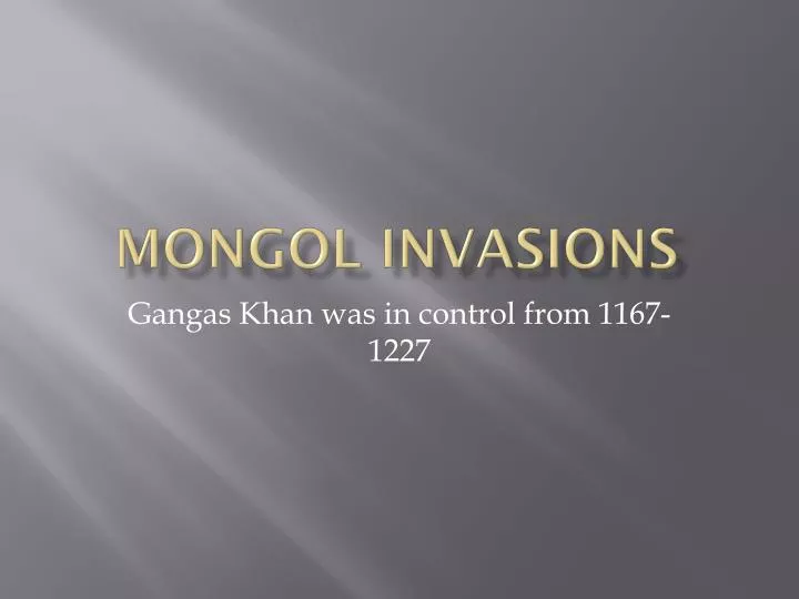 mongol invasions