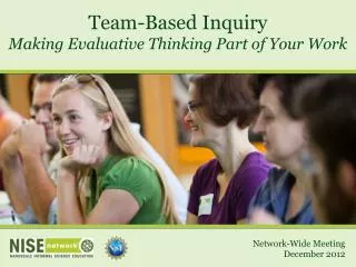 Team-Based Inquiry Making Evaluative Thinking Part of Your Work