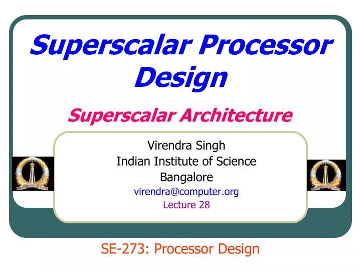superscalar processor design superscalar architecture
