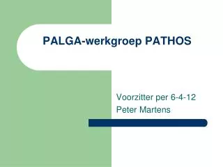 palga werkgroep pathos