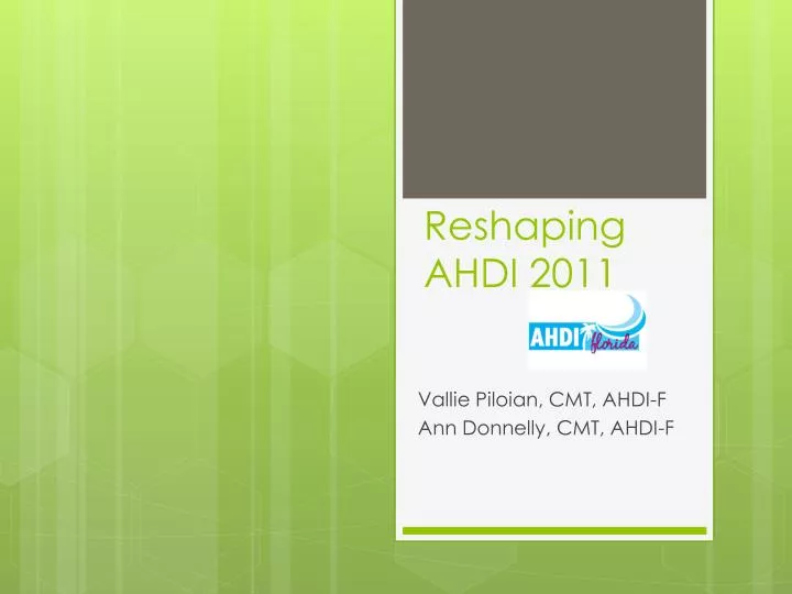 reshaping ahdi 2011