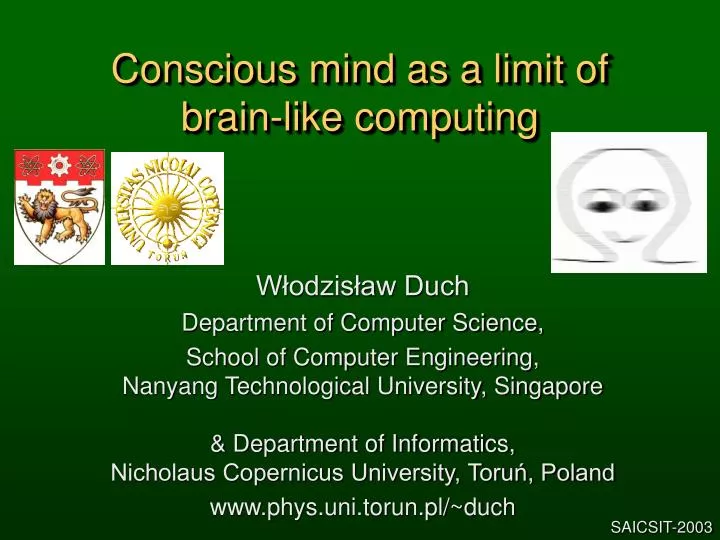 conscious mind as a limit of brain like computing