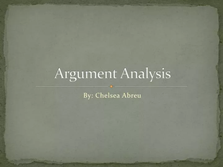 argument analysis