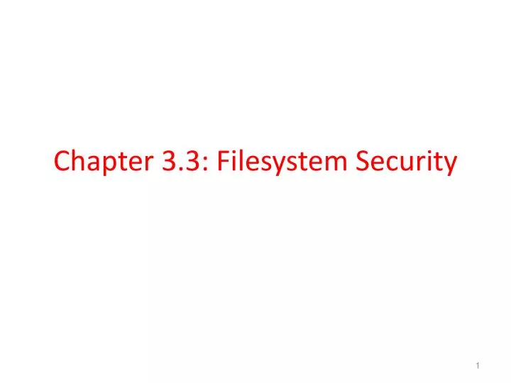 chapter 3 3 filesystem security