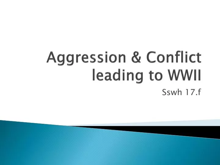 aggression conflict leading to wwii