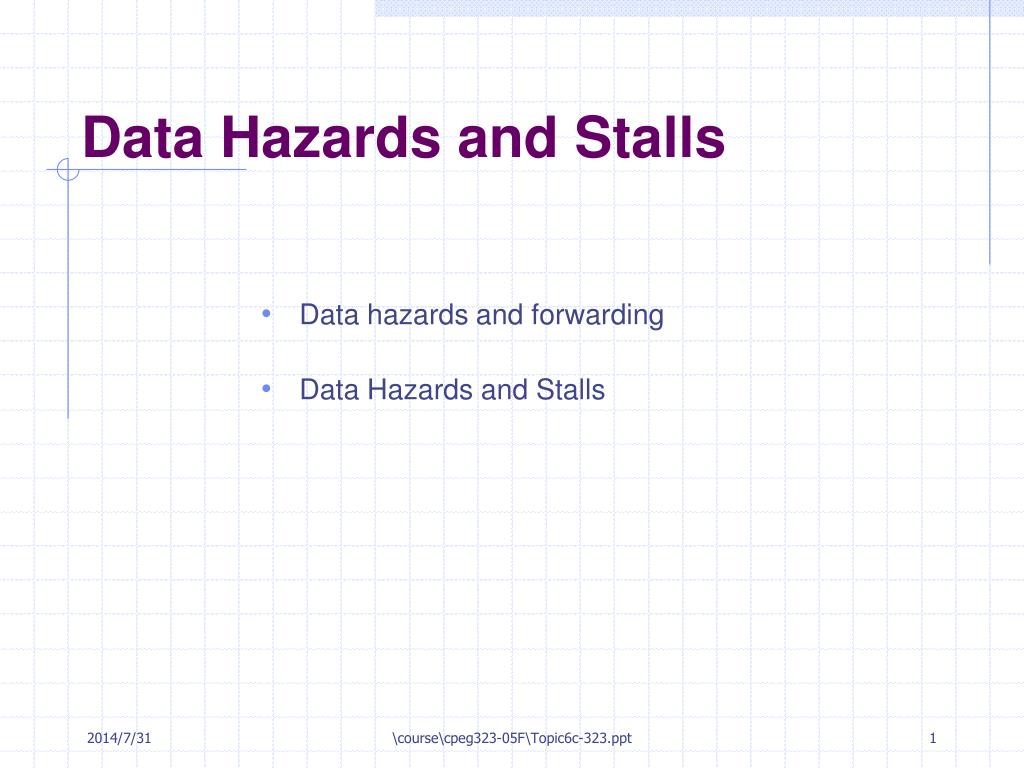 PPT - Data Hazards and Stalls PowerPoint Presentation, free download ...