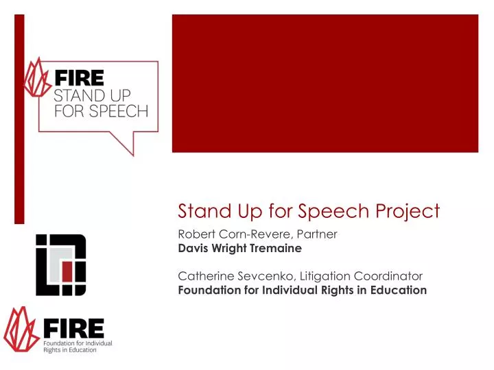 stand up for speech project