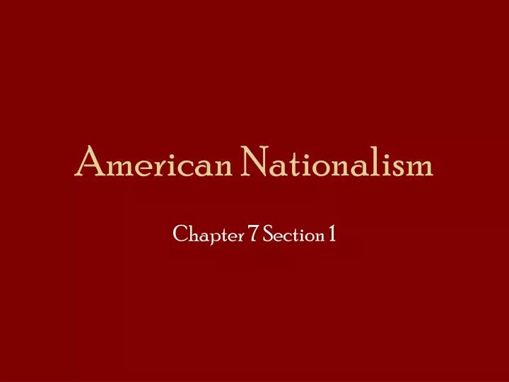 american nationalism