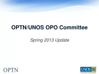 OPTN/UNOS OPO Committee